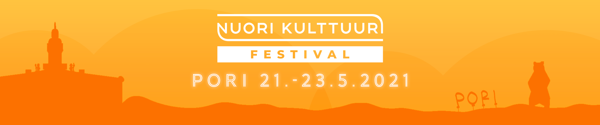 Nuori Kulttuuri Festival - Pori 2021 Pori 2021 banneri