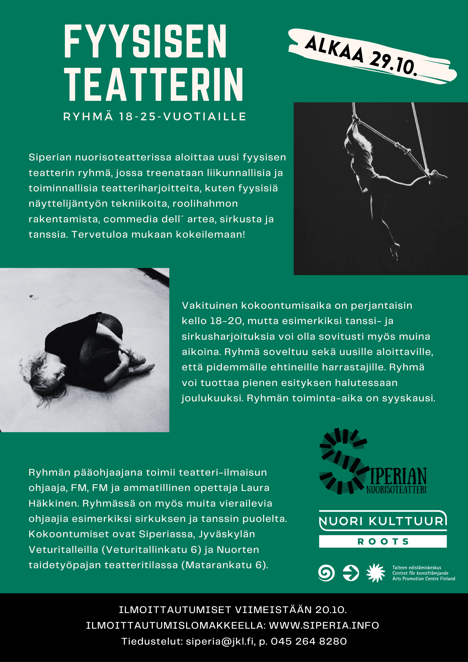 FYYSISEN TEATTERIN RYHMÄ 18-25-VUOTIAILLE
